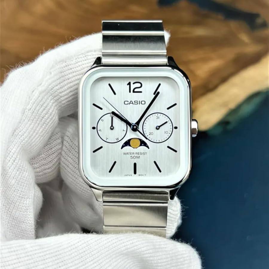Casio watch Standard Moon Phase Analog Men Watch