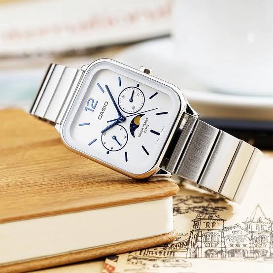 Casio watch Standard Moon Phase Analog Men Watch