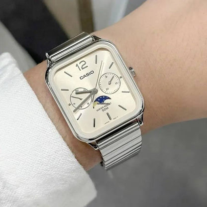 Casio watch Standard Moon Phase Analog Men Watch