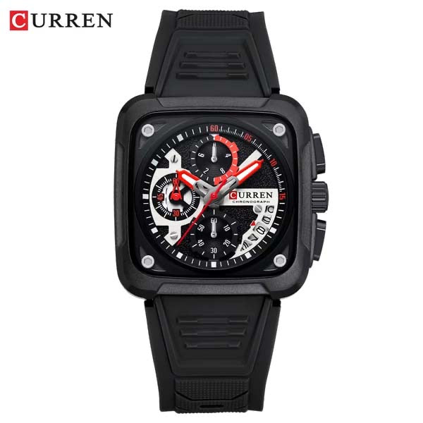 CURREN Top Brand Men's Watches Luxury Square Quartz Wrist Watch Original Waterproof Luminous Chronograph Watch for Men